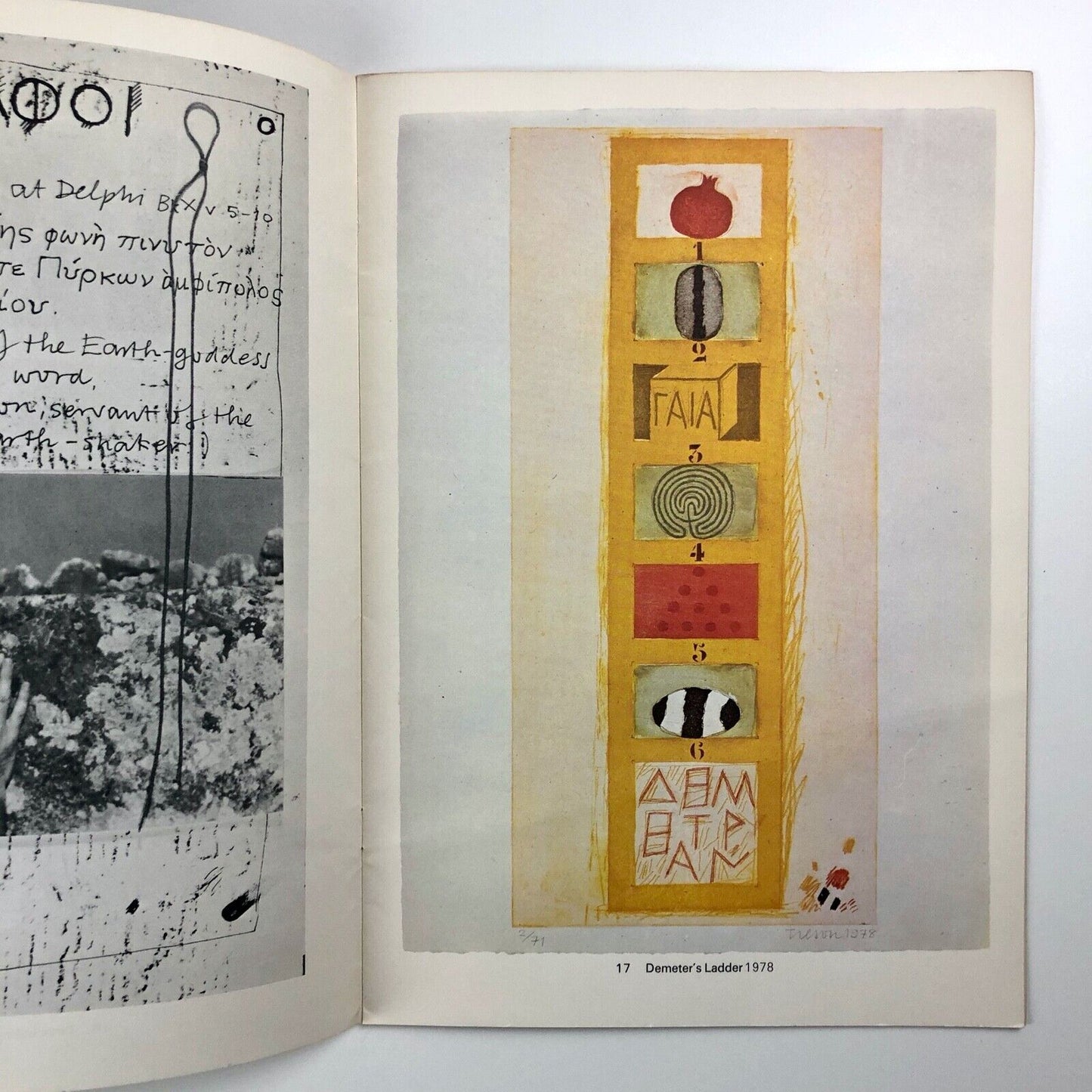 Joe Tilson. Graphics 1975-78 | Proscinemi Oracles | Waddington & Tooth Galleries catalogue | Design by Gordon House