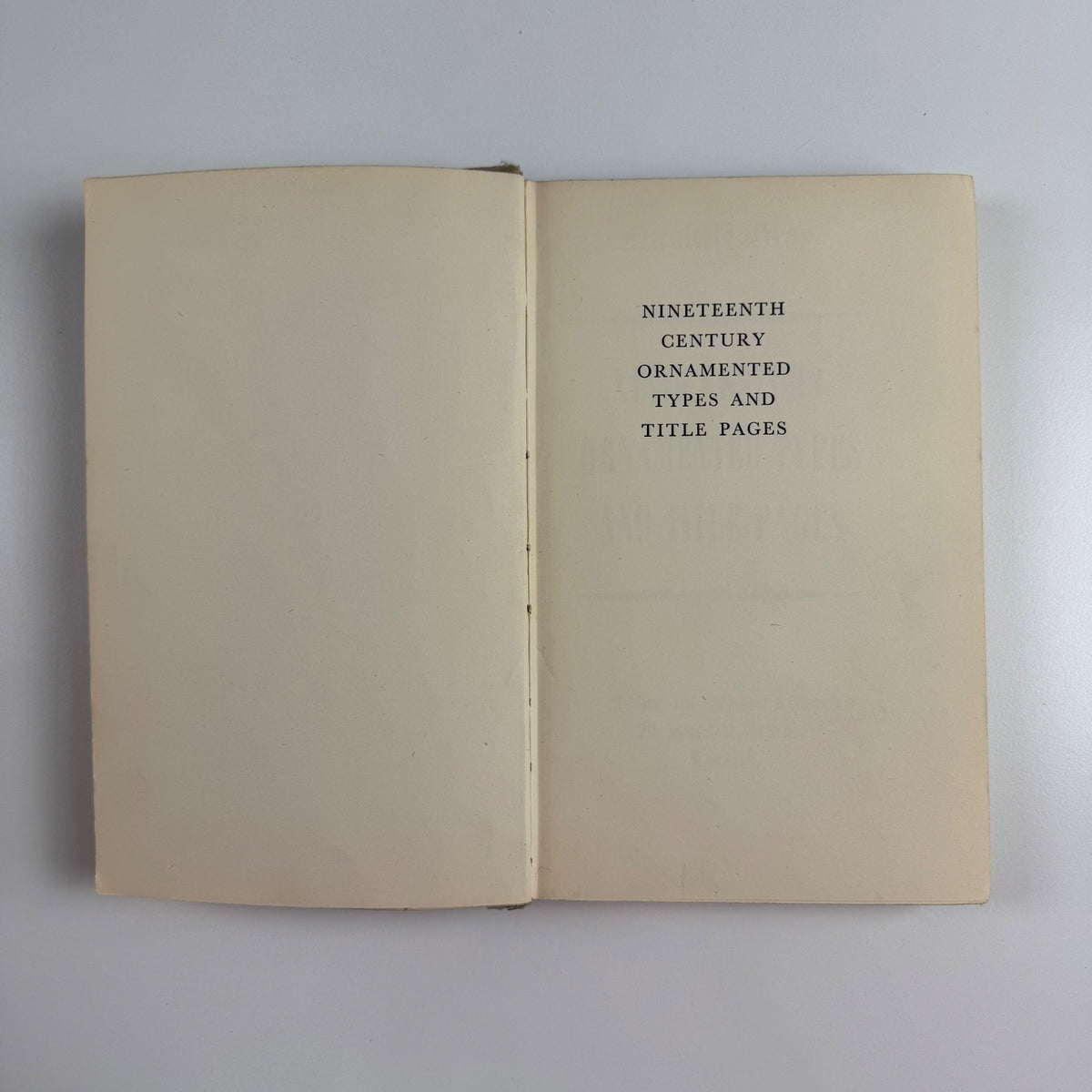 Nineteenth XIXth Century Ornamented Types & Title Pages Nicolette Gray 1938