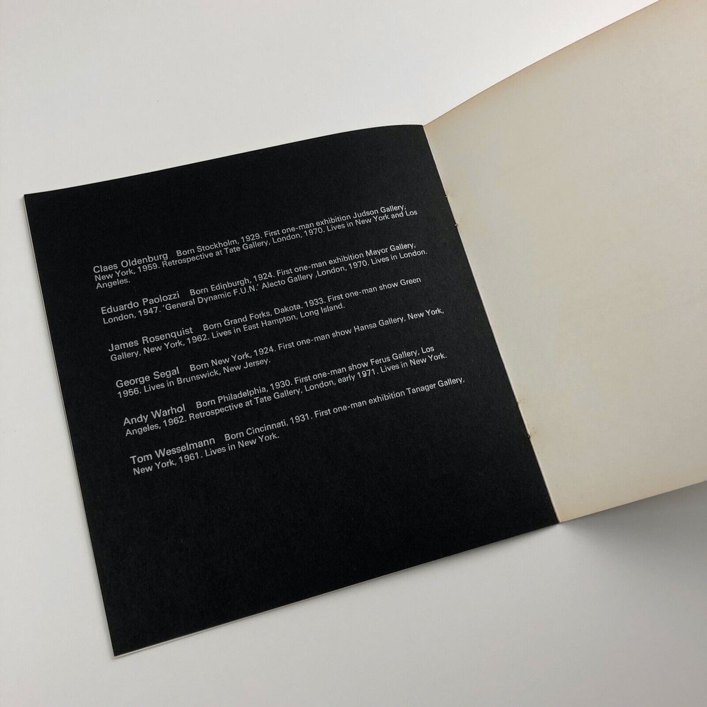 POP ’70: Mayfair Gallery, 1970 | Dine, Hamilton, Haworth, Indiana, Lichtenstein, Oldenburg, Paolozzi, Rosenqust, Segal, Warhol, Wesselmann
