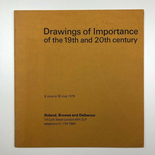 Drawings of Importance of the 19th and 20th century | Roland, Browse and Delbanc