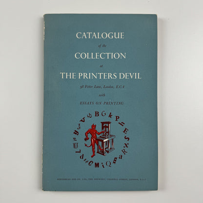 Catalogue of the collection at the Printer’s Devil Whitbread and Co London 1956