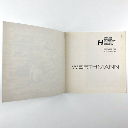 [Friederich] Werthmann sculpture exhibition booklet | Hamilton Galleries, 1964