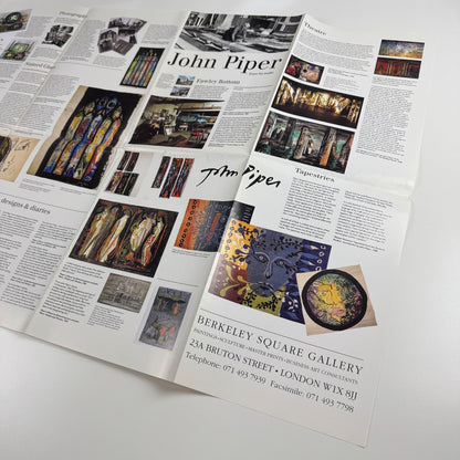 John Piper from his studio | Berkeley Square Gallery, 1994 + poster