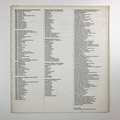 Julius Schmidt | Marlborough-Gerson exhibition leaflet cat.no. 198