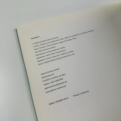 Christian Hellmich. Kabache | Galerie Schwind, 2005 exhibition catalogue