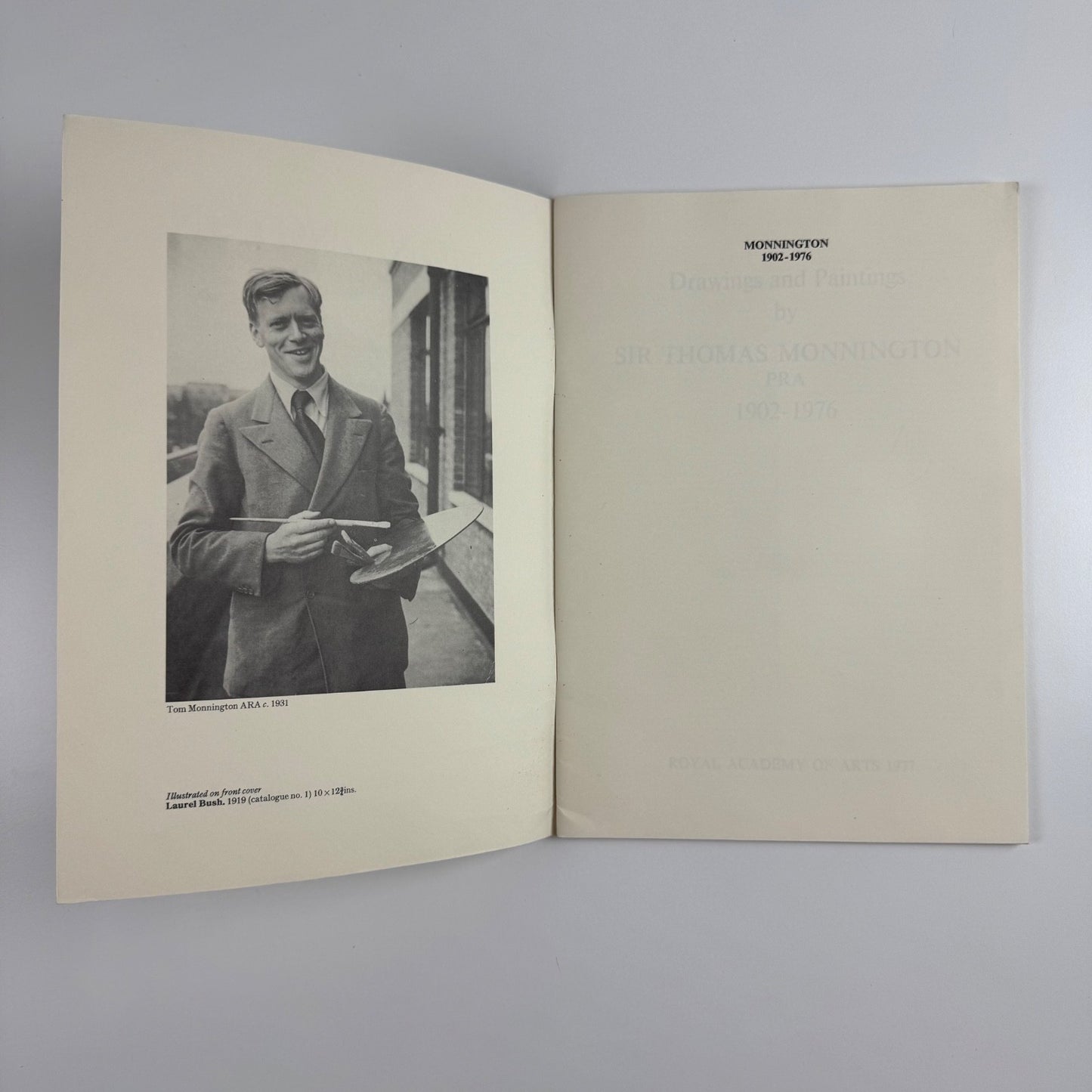Drawings and Paintings by Sir Thomas Monnington Royal Academy of Arts 1977 catalogue design Gordon House