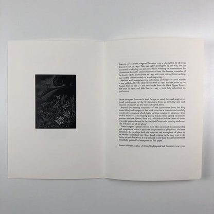 Prospectus – Bible Plants | Wood engravings by Sister Margaret Tournour | Clarion Publishing, 1999