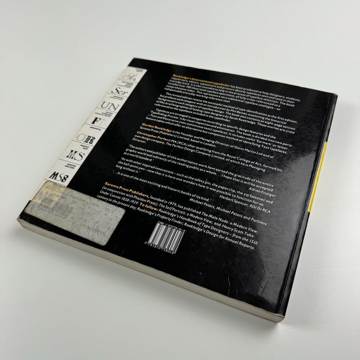 Rookledge’s International Typefinder | Christopher Perfect, revised by Phil Baines, 1990