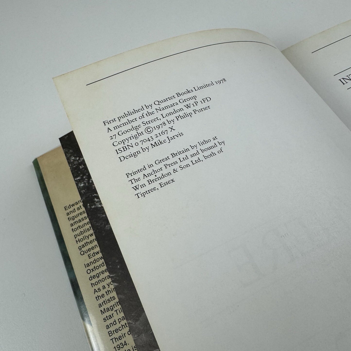 Where is he now? The Extraordinary Worlds of Edward James by Philip Purser 1978