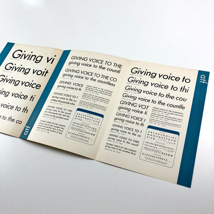 Spartan Medium and Medium Italic type specimen leaflet | American Type Founders, undated
