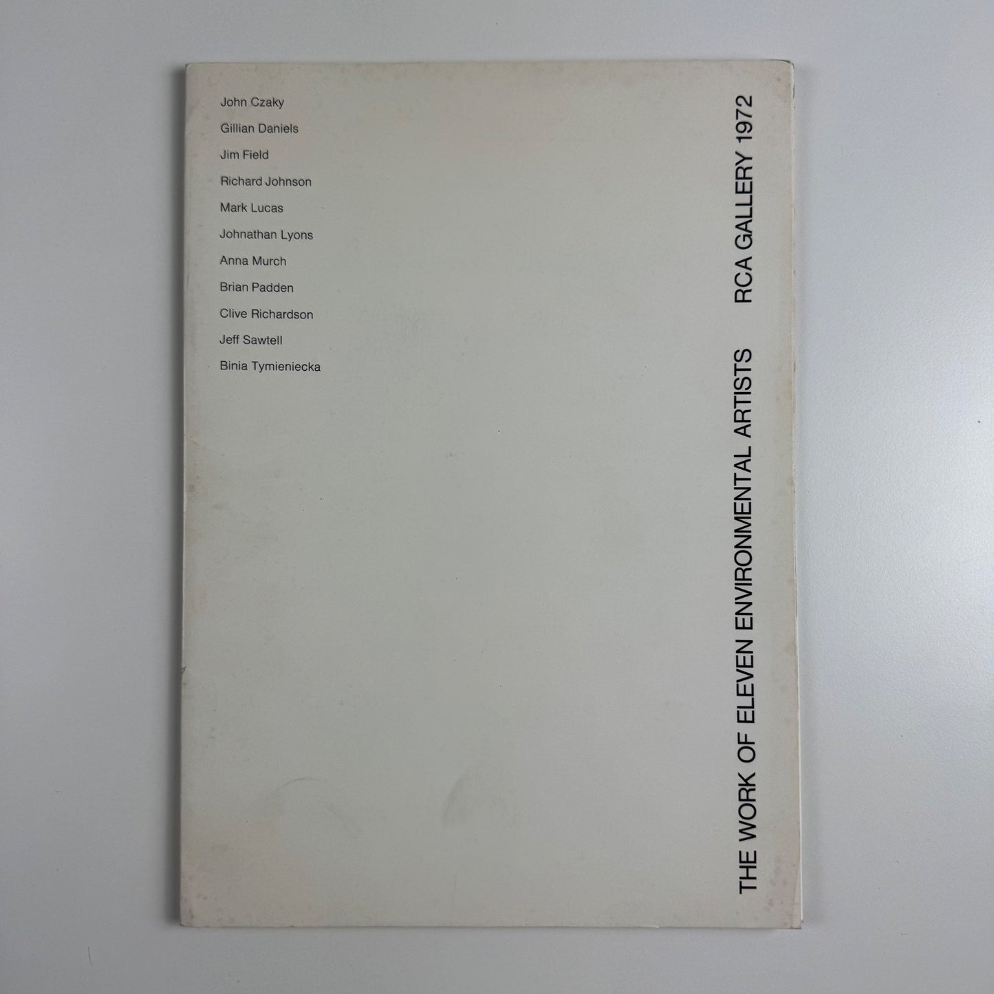 The Work of Eleven Environmental Artists | RCA Gallery, 1972
