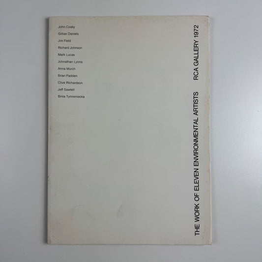 The Work of Eleven Environmental Artists | RCA Gallery, 1972