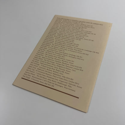 Leaflet Living Letters. A major exhibition showing cut, cast, engraved and painted lettering on stone, wood, glass, ceramics and textiles, by leading artist-craftsmen of today | Crafts Study Centre, Holburne Museum Bath 1981