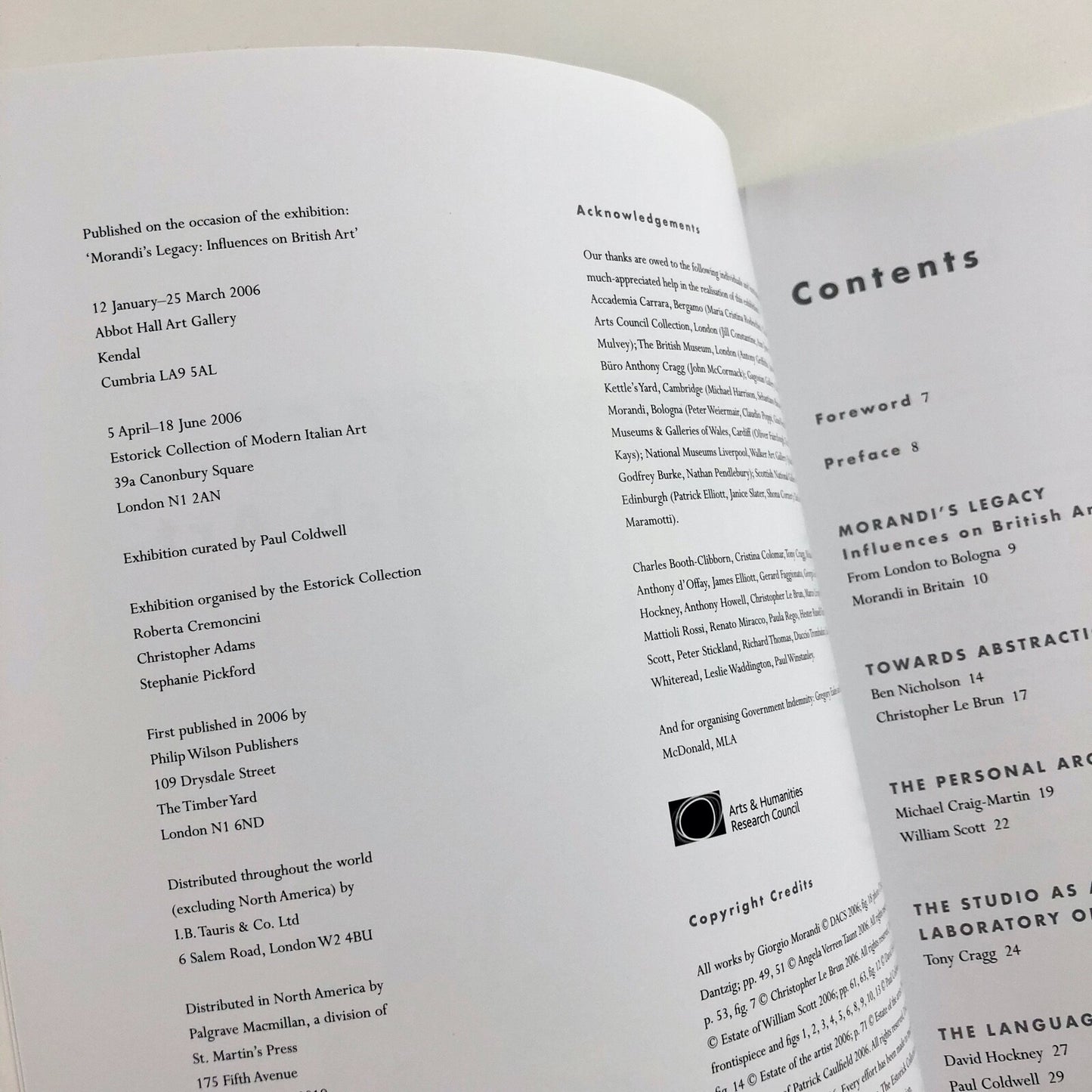 Morandi's Legacy: Influences of British Art by Paul Coldwell | Estorick Collection | Philip Wilson Publishers, 2006