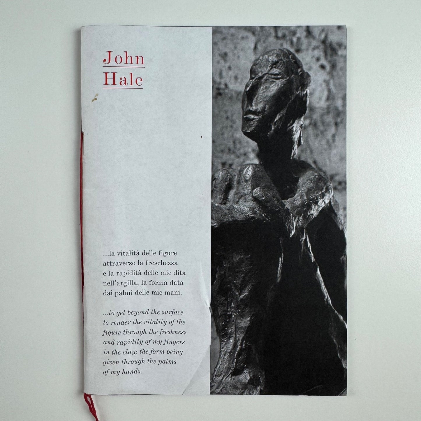John Hale. An English sculptor in Italy | self-published, undated inscribed