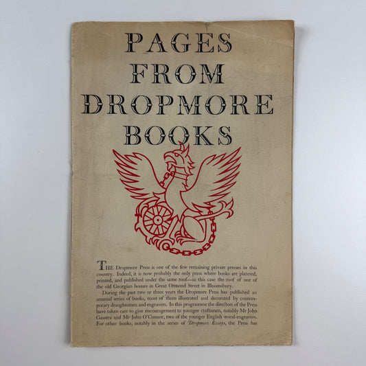 Booklet: Pages from Dropmore Books | Dropmore Press, London, c. 1950