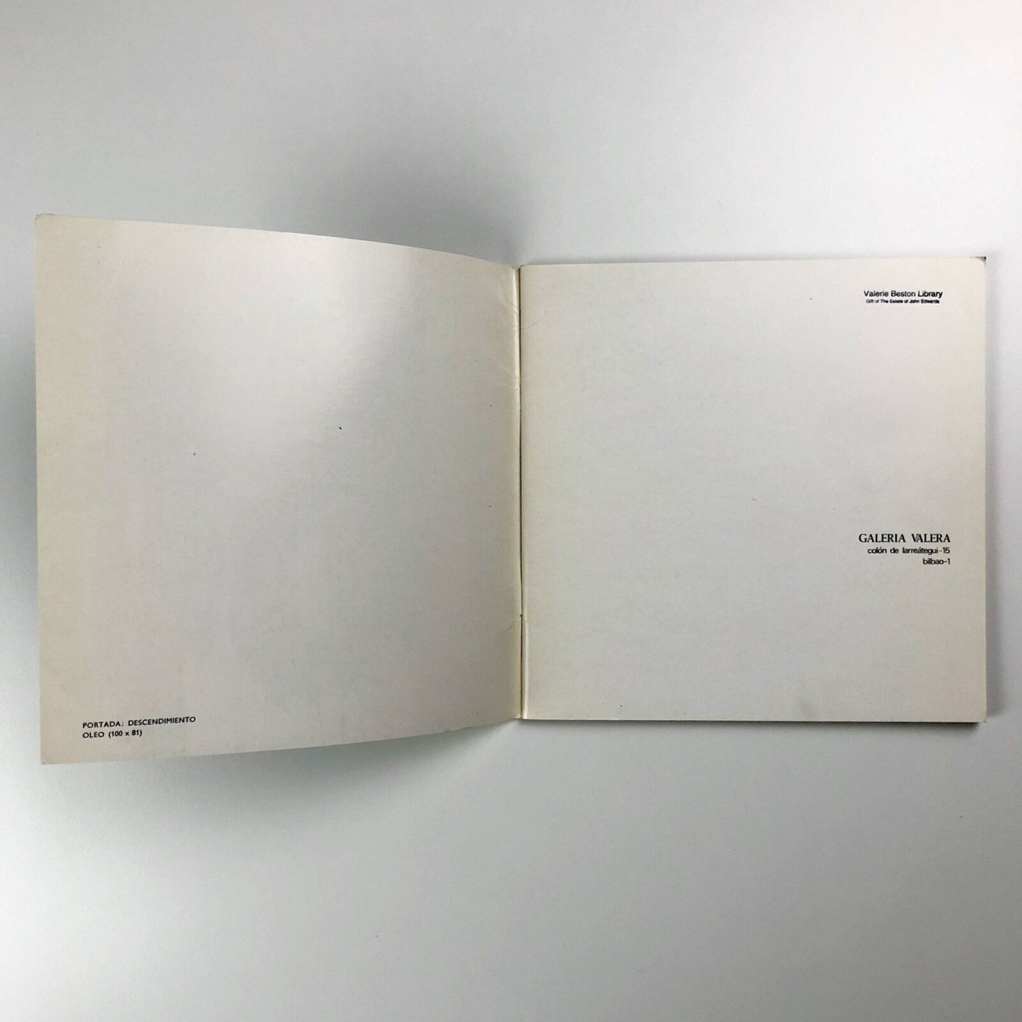 [Ramón] De Vargas | Galeria Valera Bilbao Exhibition catalogue, 1974