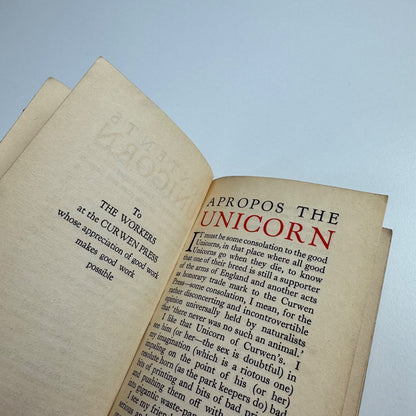 Apropos the Unicorn by Joseph Thorp | The Curwen Press c.1915
