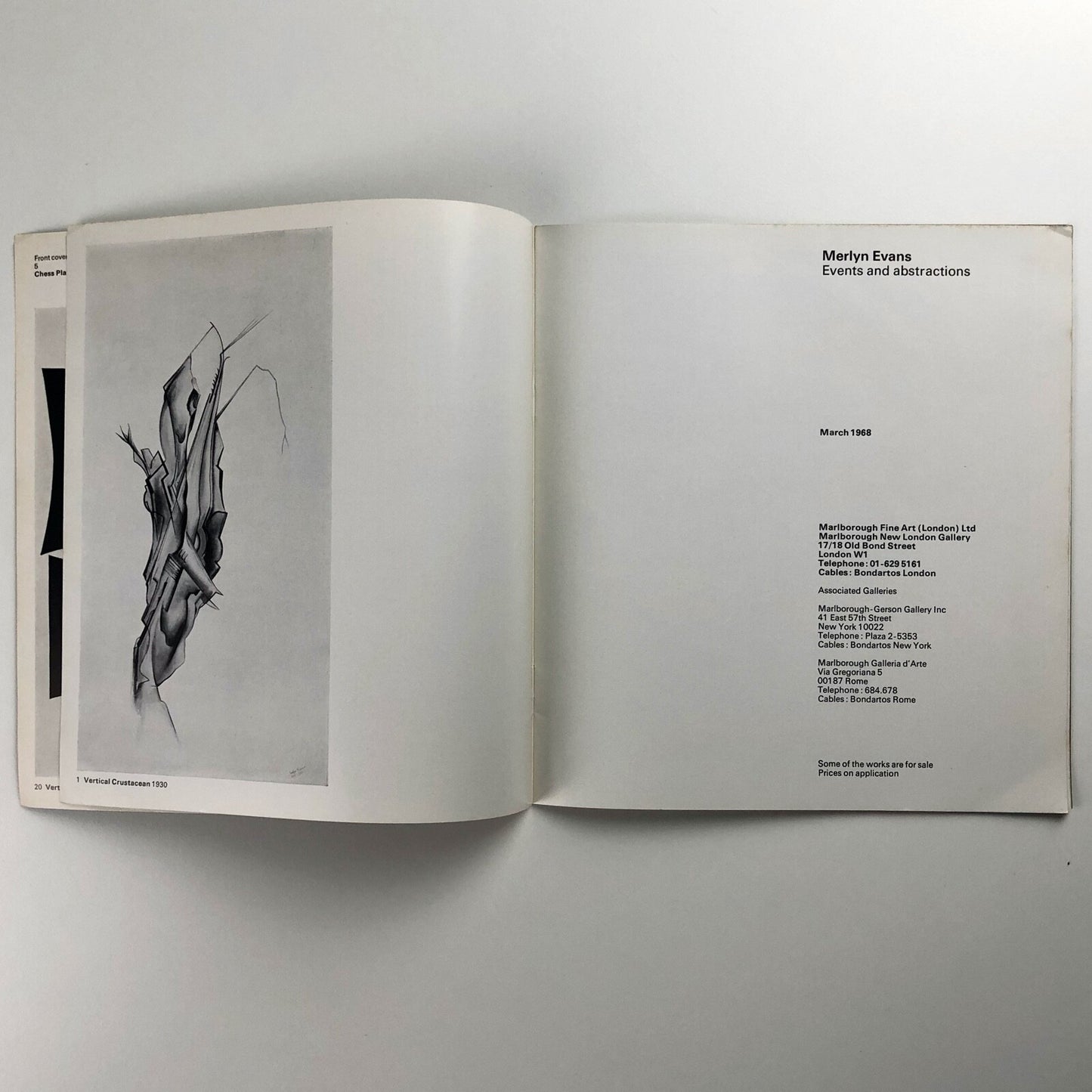 Merlyn Evans – Events and abstractions | Marlborough Fine Art, 1968 | Design by Gordon House