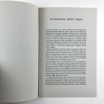 Books from Stanbrook Abbey Press and The Vine Press | The Times Bookshop, 1965