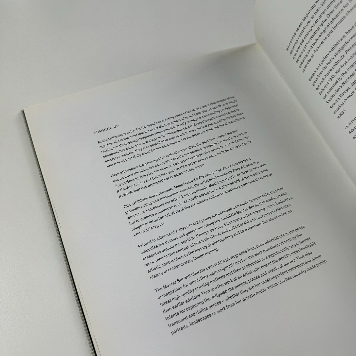 Annie Liebovitz | The Master Set Part 1 | Phillips de Pury exhibition catalogue, 2008