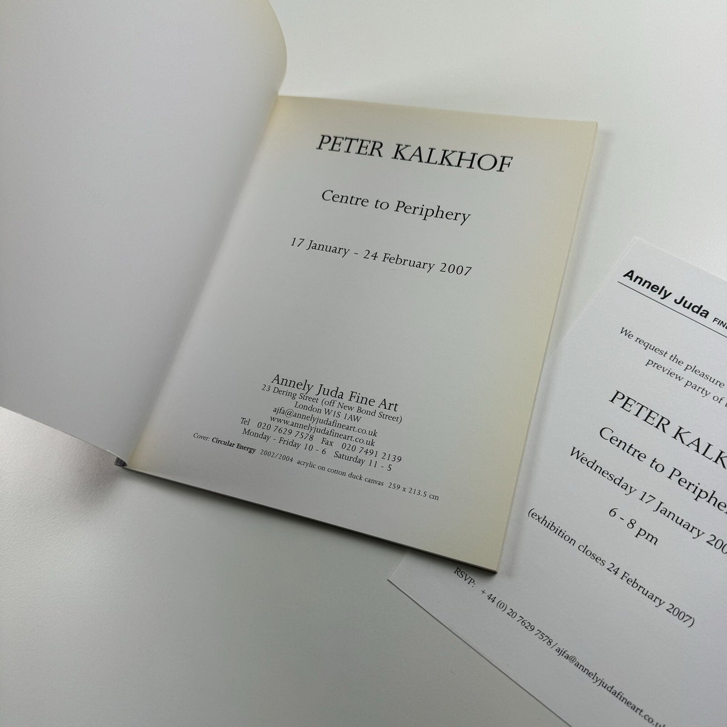 Peter Kalkhof – Centre to Periphery | Annely Juda Fine Art catalogue, 2007
