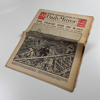 Daily Mirror R101 Memorial Number. Great Airship Disaster 6 October 1930 No. 8387