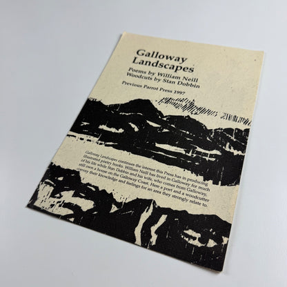 Prospectus for Galloway Landscapes poems by William Neill woodcuts by Stan Dobbin | Previous Parrot Press