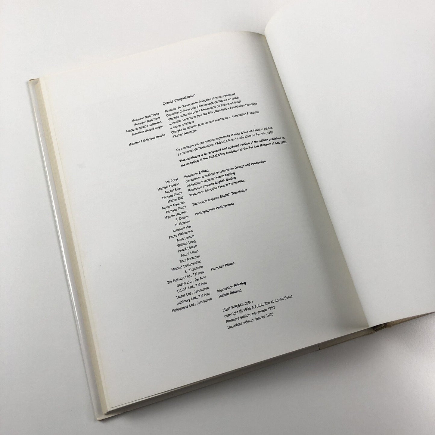 Absalon. Association Française d’Action Artistique a Paris, 1995