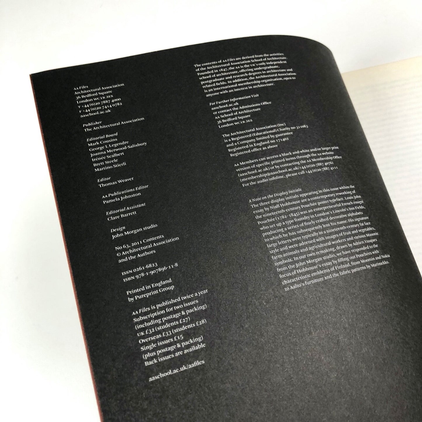 AA Files 63 Architectural Association journal, 1981