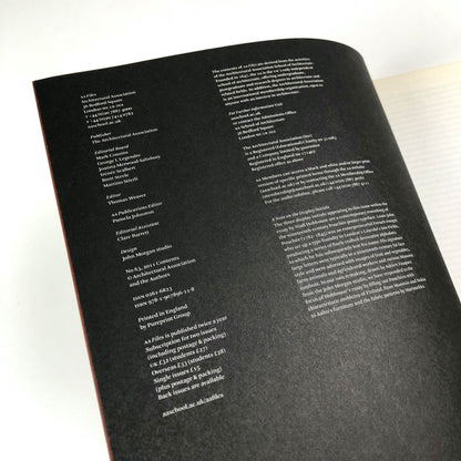 AA Files 63 Architectural Association journal, 1981