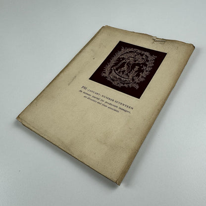 PM An Intimate Journal For Art Directors Vol. No. 5 January 1936 | Bruce Rogers | Editors Robert L. Leslie and Percy Seitlin