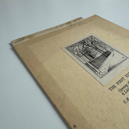 Ephemera: lunch menu The First Edition Club opening of the New Premises 6 Little Russell Street 1923