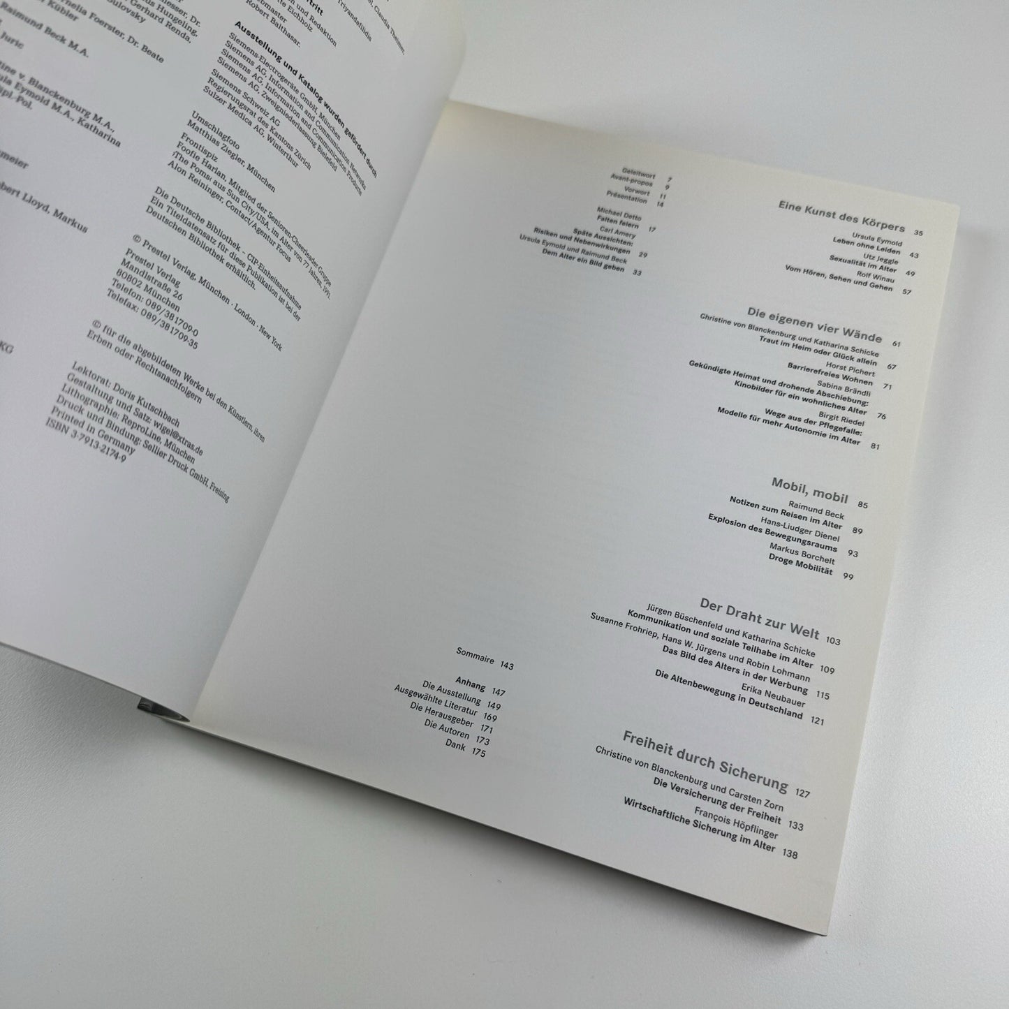 Späte Freiheiten: Geschichten vom Altern | Historischen Museum catalogue, 1999/2000