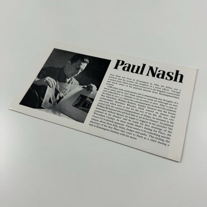 Ephemera: Folding leaflet for Paul Nash exhibition at Tate Gallery 1975