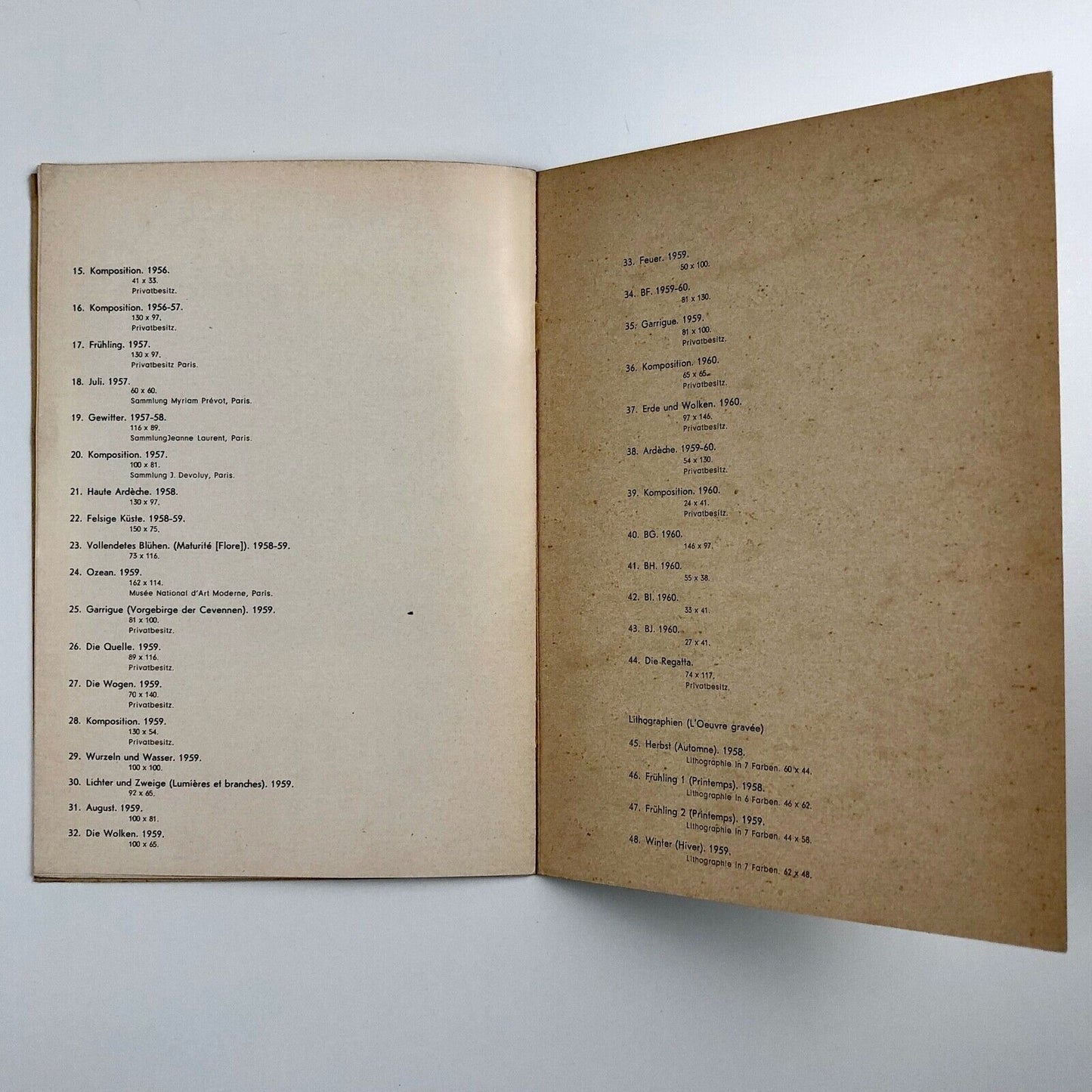 Jean Le Moal | Kunst-und Museumsverein Wuppertal-Barmen, 1961