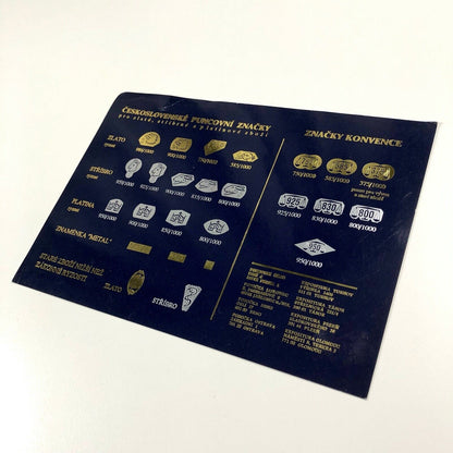 Assay Office List of Hallmarks Valid in the Czech Republic | Prague, 1993