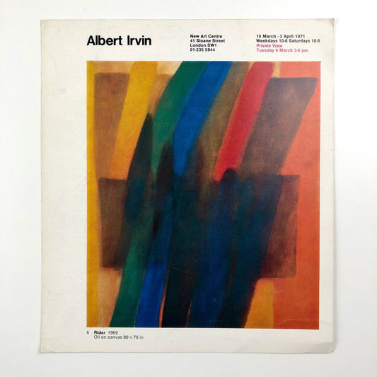 Promotional card for Albert Irvin | New Art Centre, London, 1971