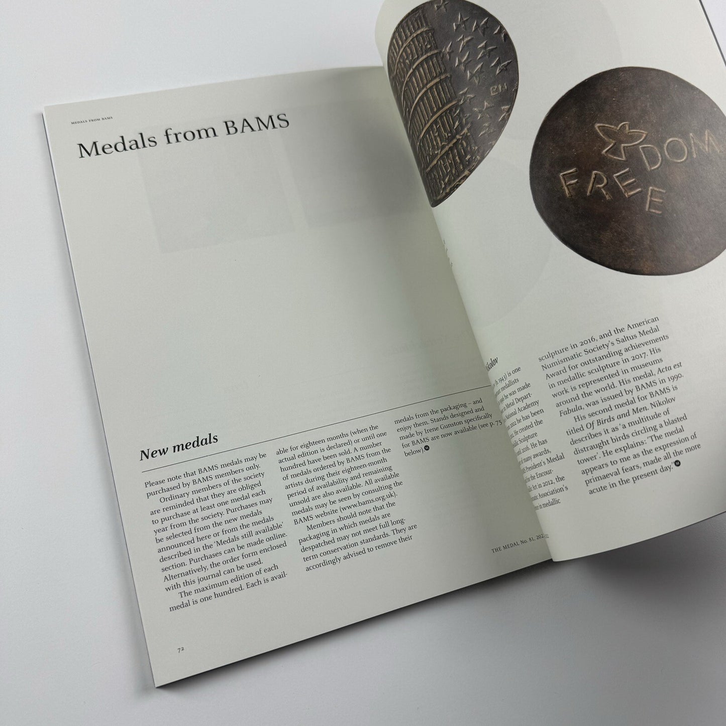 The Medal. British Art Medal Society BAMS journal. Issue No. 82, 2023