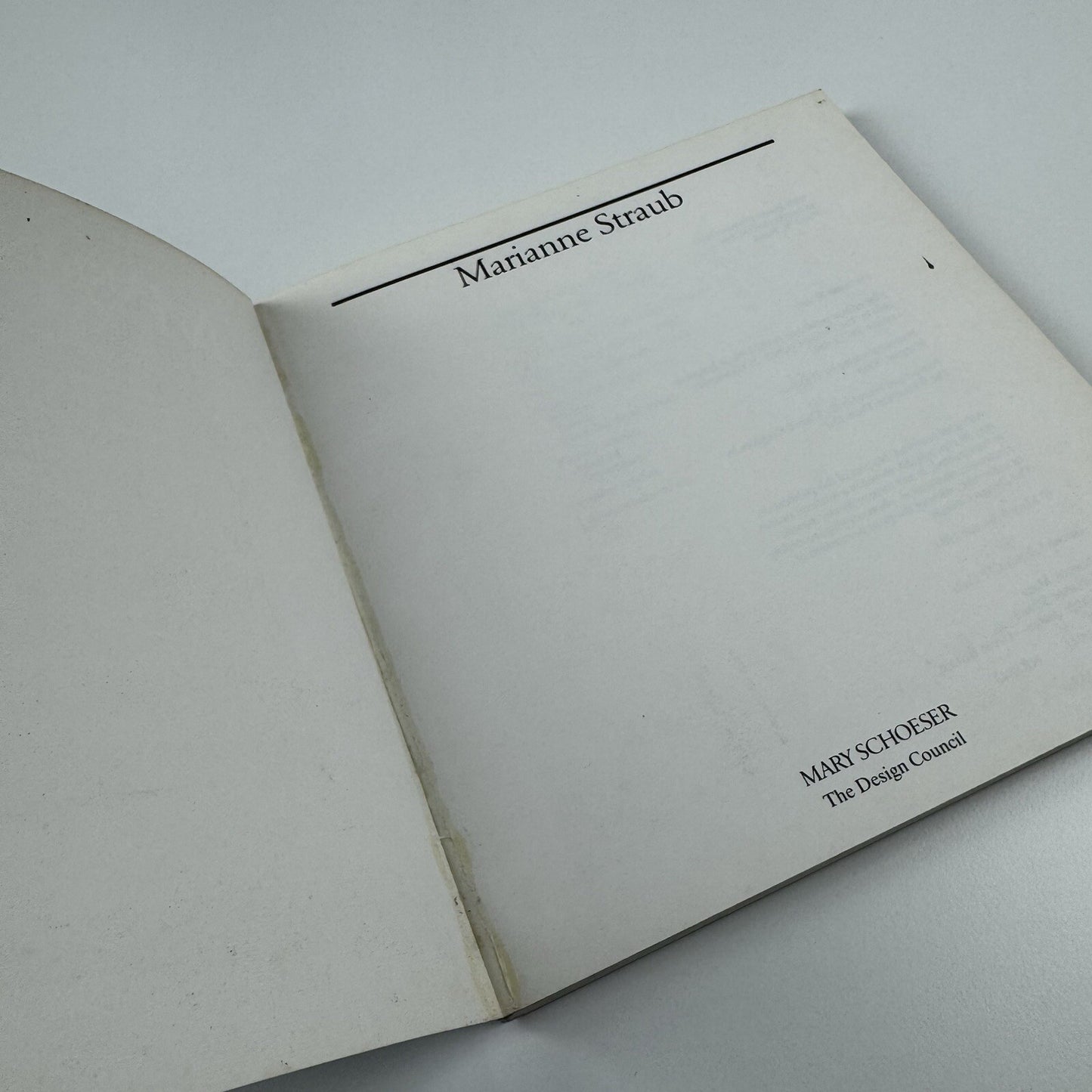 Marianne Straub by Mary Schoeser | Design Council, 1984