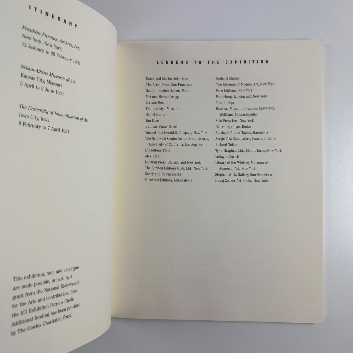 Contemporary illustrated books word and image 1967-1988 Independent Curators Donna Stein