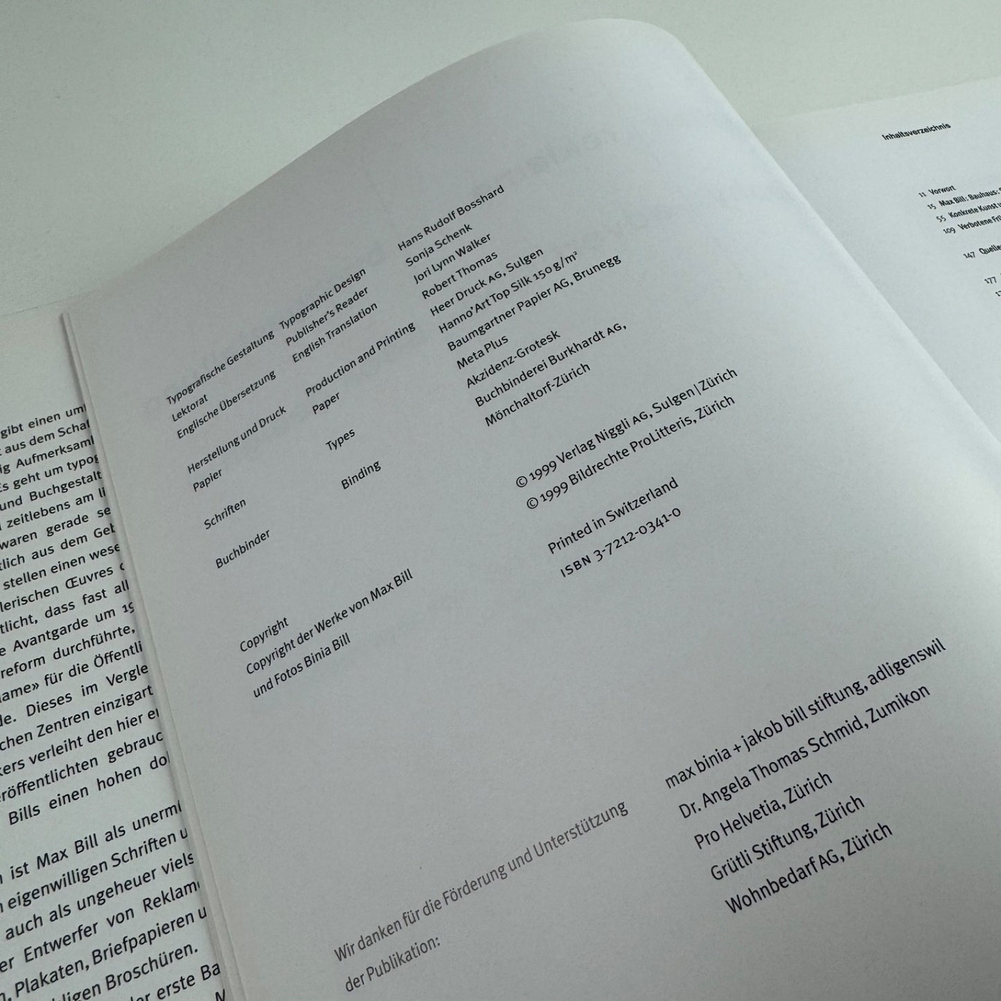 Max Bill. Typography, advertising, book design | Niggli, 1999 hardback