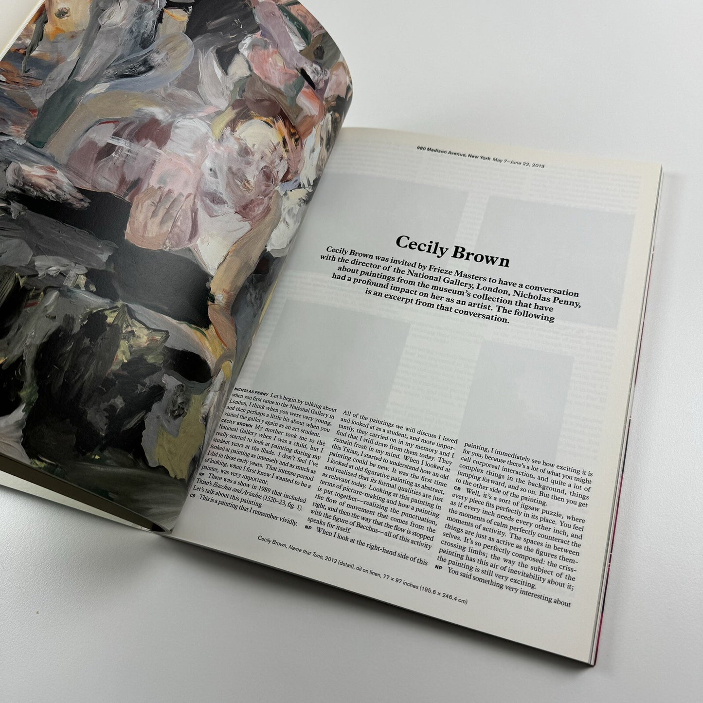 Gagosian Gallery, New York, Summer 2013 catalogue