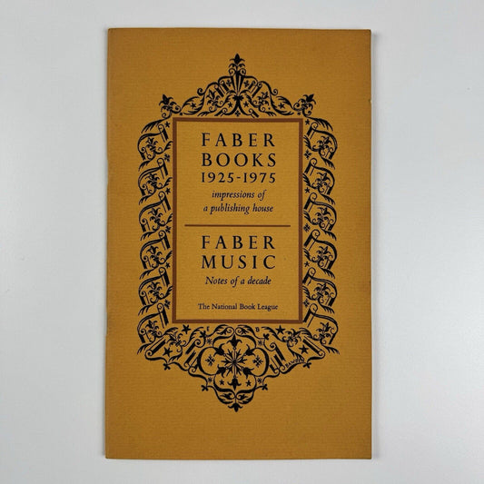 Faber Books, 1925-1975, Impressions of a Publishing House & Faber Music, Notes of a Decade | National Book League, 1975 | Edward Bawden cover