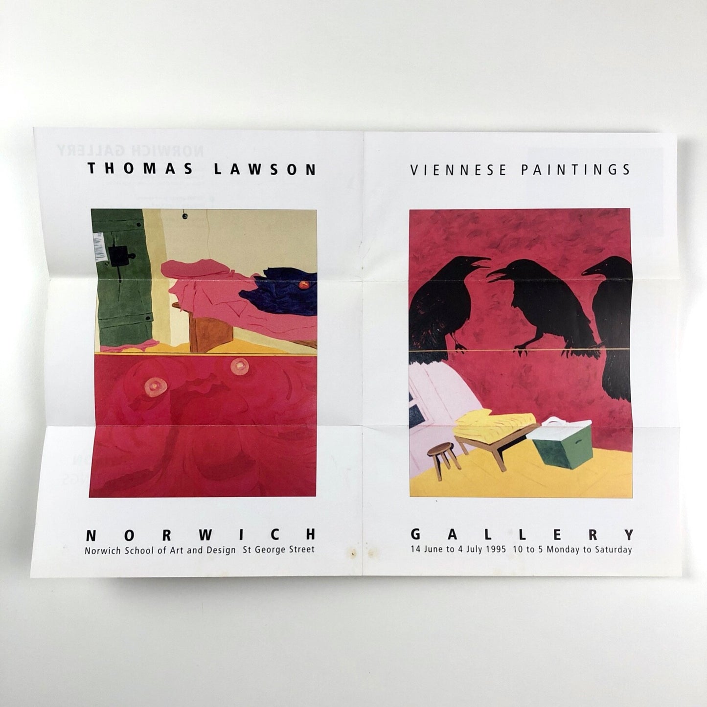 Thomas Lawson – Viennese Paintings, folded sheet | Norwich Gallery, Anthony Reynolds Gallery 1995