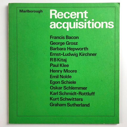 Recent Acquisitions | Marlborough Fine Art exhibition catalogue, 1967 | Design by Gordon House