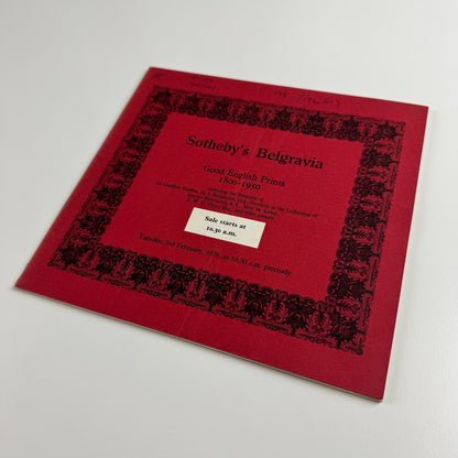 Good English Prints 1800-1950 | Sotheby's Belgravia 3 February 1976
