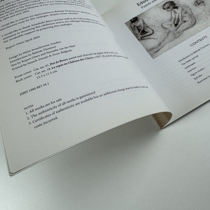 Edouard Vuillard. Pastels and Drawings | Wolseley Fine Art catalogue, 2003