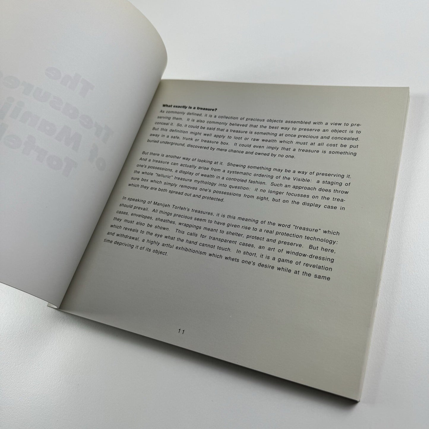 The Treasures of Manijeh Torfeh | Text by Elias Van Durïng | Paris, 1997