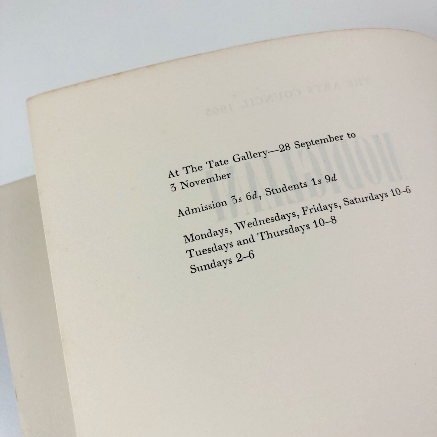 Modigliani – Tate Gallery / Edinburgh Festival Society catalogue, November 1963